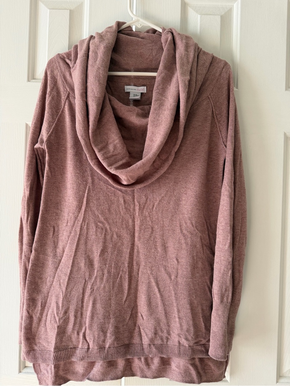 Shrinking Violet Dusty Rose Cowl Neck Sweater